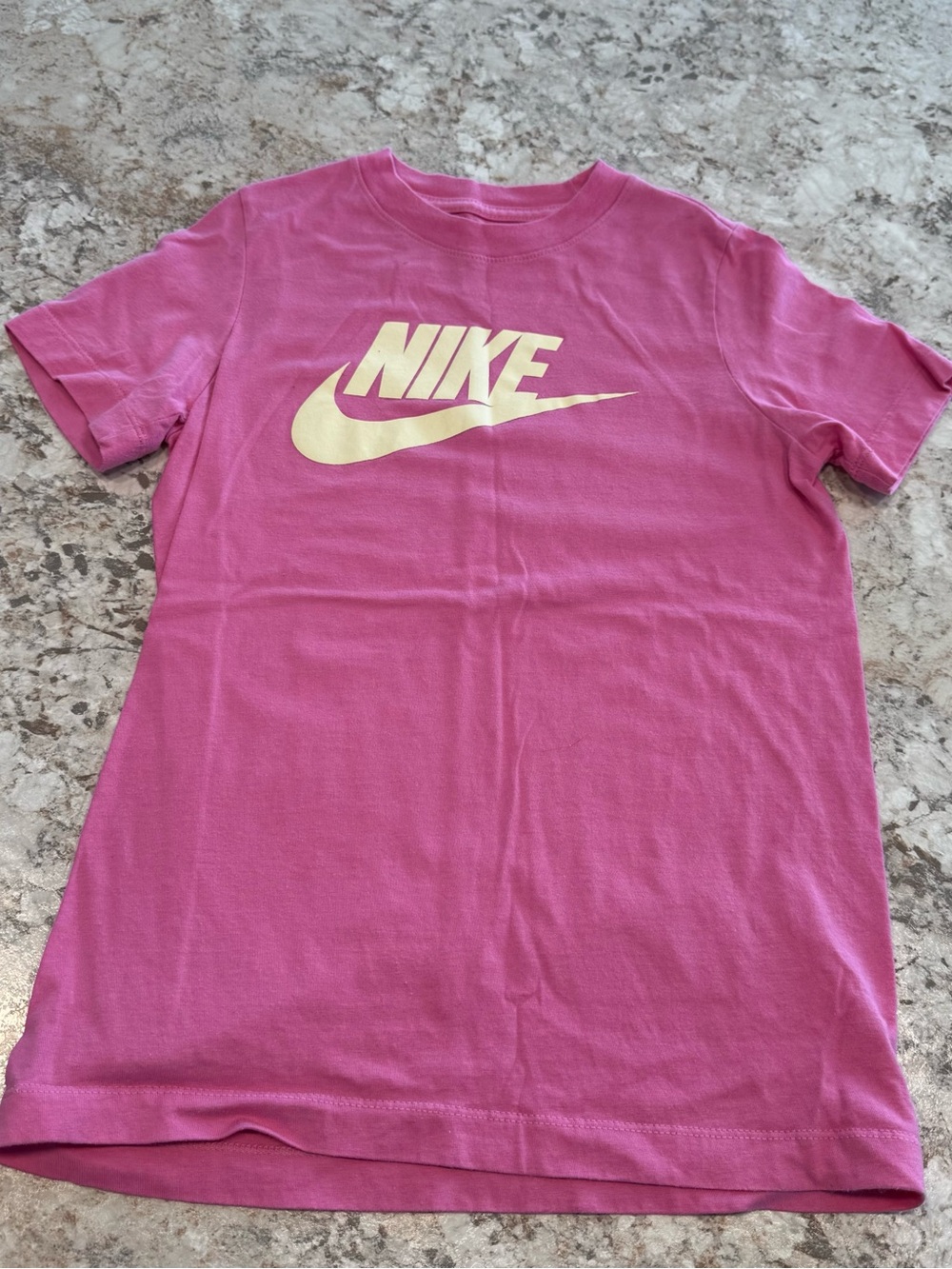 Nike Pink Short Sleeve Tee with Cream Logo